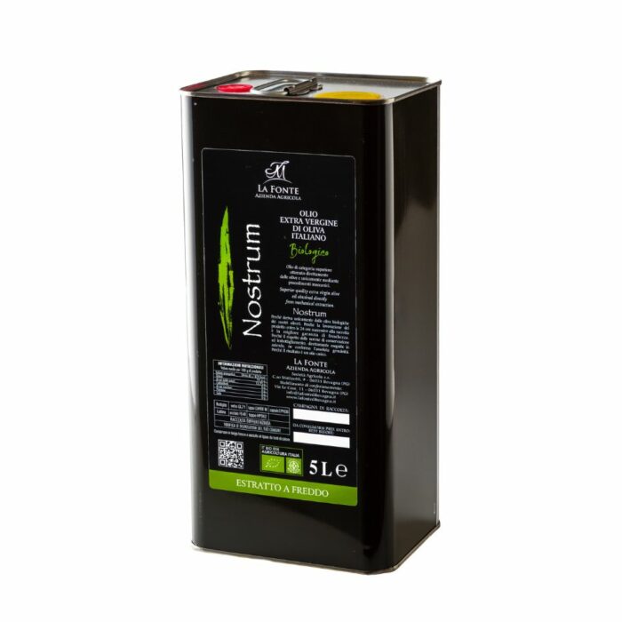 Olio extra vergine di oliva biologico "Nostrum" - lattina 5 L